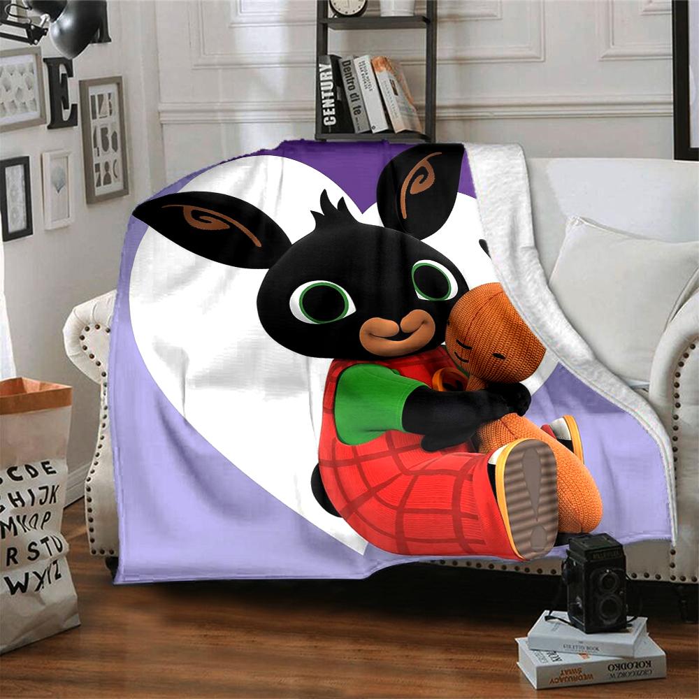 Bing Theme Printed Blanket - Perfect for Couch, Bed, Travel & Outdoor Use | Machine Washable, Cozy & Durable.