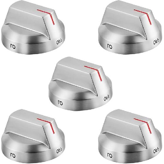 DG94-04167 Stove Knobs Replacement Parts for Samsung Gas Range Knobs Stainless Steel NX60T8111SS NX60A6511SS/AA NE63A6511SS/AA Oven Dial Knobs