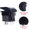 Car Switch Boat Truck Light Led Toggle Switch 5pin Waterproof 12/24V Bar Style Blue Toggle Rocker Reverse Rear Light Switch