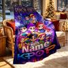 Custom Name Personalized Demon Hunters Kpop Print Blanket, Home Decor, Bedroom, Sofa, Camping, Couch, Gifts for Birthday Christmas