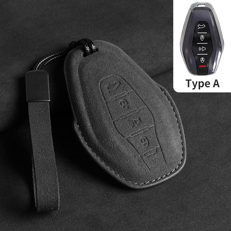 Suede Car Key Case Cover For Chery Jetour To Genesis Traveller T2 X90 X70 X95 Dashing X-1 Plus Dtc L9 Car Key Shell Keychain