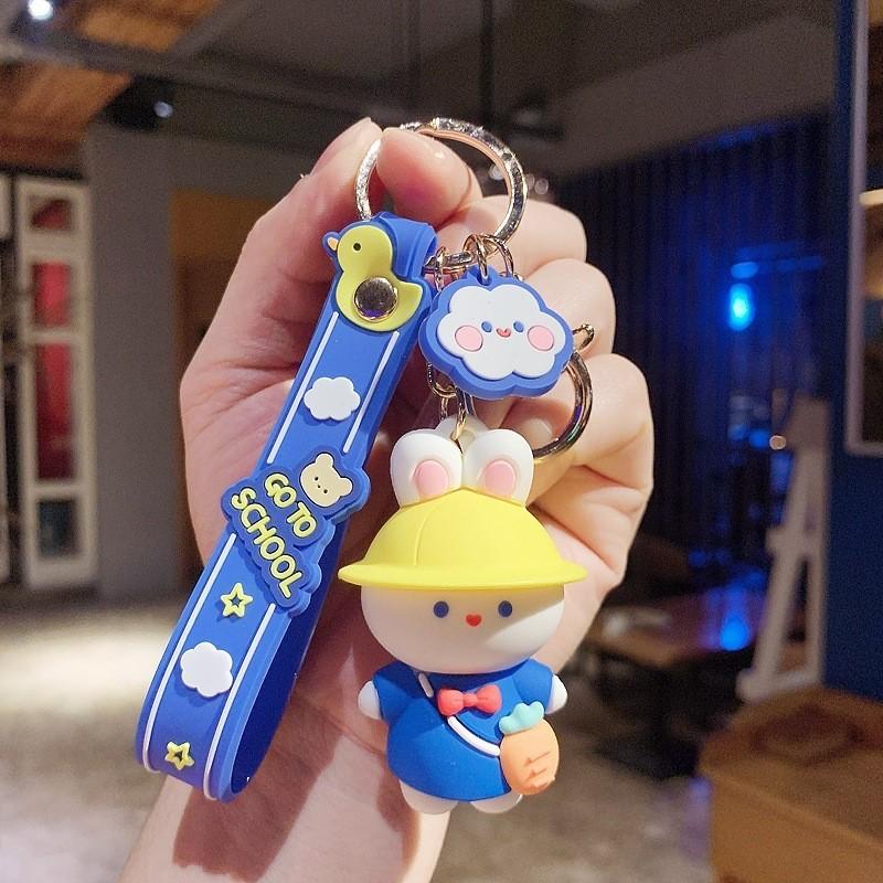 

Rabbit Cute Bear Keychain Car Lover Creative Bag Pendant Lovely Doll Decoration StyleA