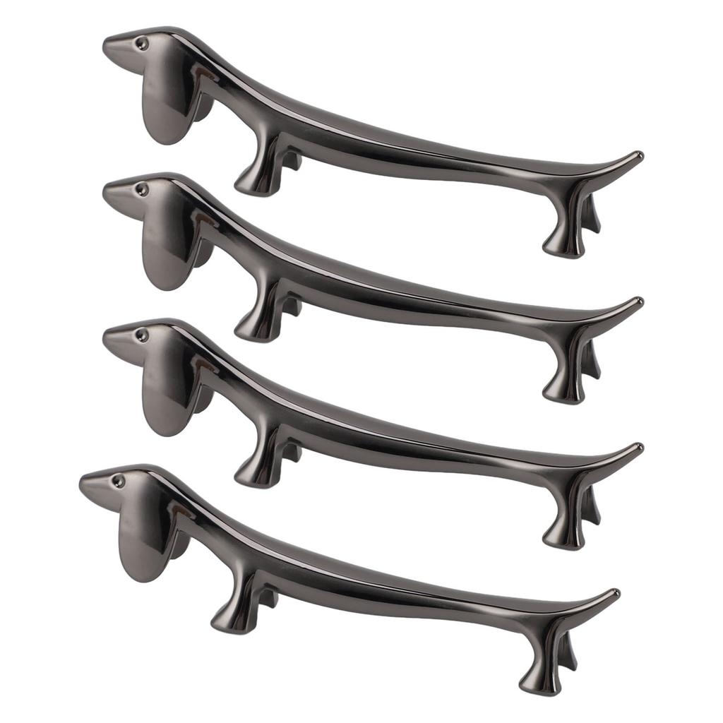 4 PCS Chopstick Rest Zinc Alloy Plating Reusable Dinner Spoon Stand for Holding Spoon Fork