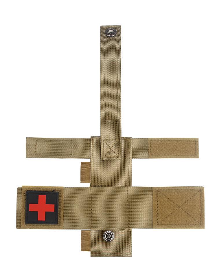 Outdoor Tactical EDC Mountaineering and Cycling Hemostatic Pouch with Military Tourniquet and Medical Scissors Storage