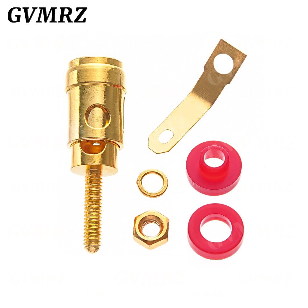 2PCS Gold-Plated Push-Type Spring Terminal Speaker Amplifier Spring Self-Locking Socket Push-Type Terminal