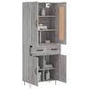 Maison Exclusive - Buffet haut Sonoma gris 69,5x34x180 cm Bois d'ingénierie