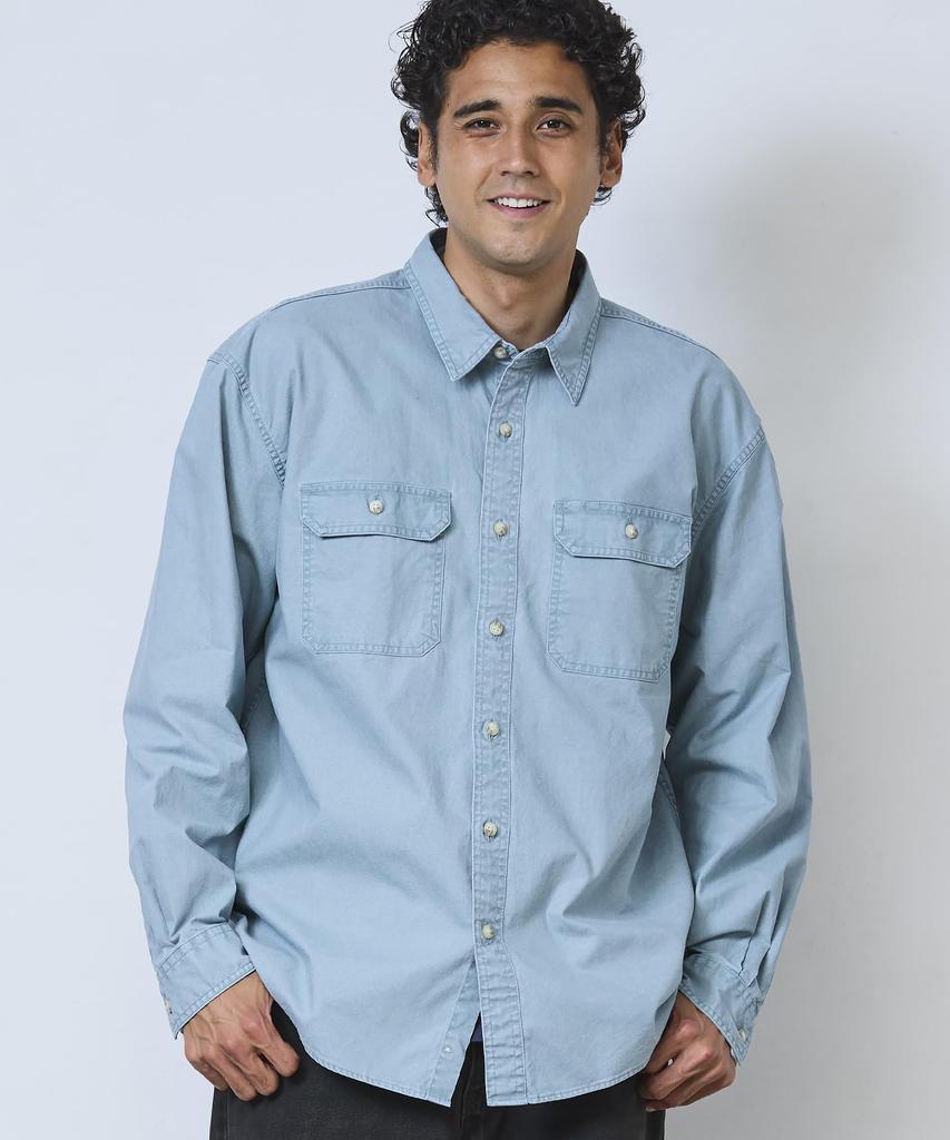 LL Bean Men's Sunwash Canvas Shirt, Long Sleeve, Japan Fit, Size L, Juniper Green, 1000031831