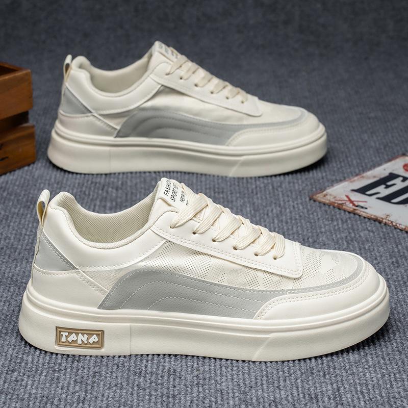 Sommer Herrenschuhe neue atmungsaktive Canvas Schuhe Herren trendige vielseitige Plateau weiße Schuhe Sportschuhe lässige Board Schuhe