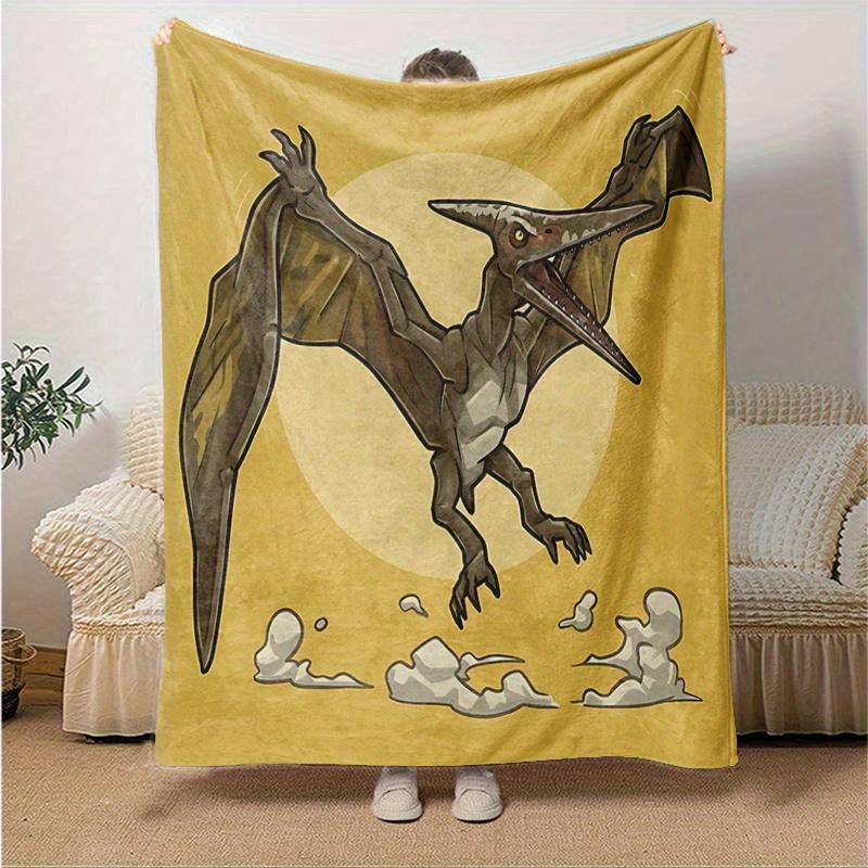 1pc Pterodactyl In Flight Home Decor Blanket, Living Room, Travel, Camping, Car Blankets, Beach