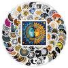 10/30/50/100pcs Aesthetic Moon and Sun Cartoon Graffiti Sticker DIY Laptop Luggage Waterproof Gothic Art Sticker Toys
