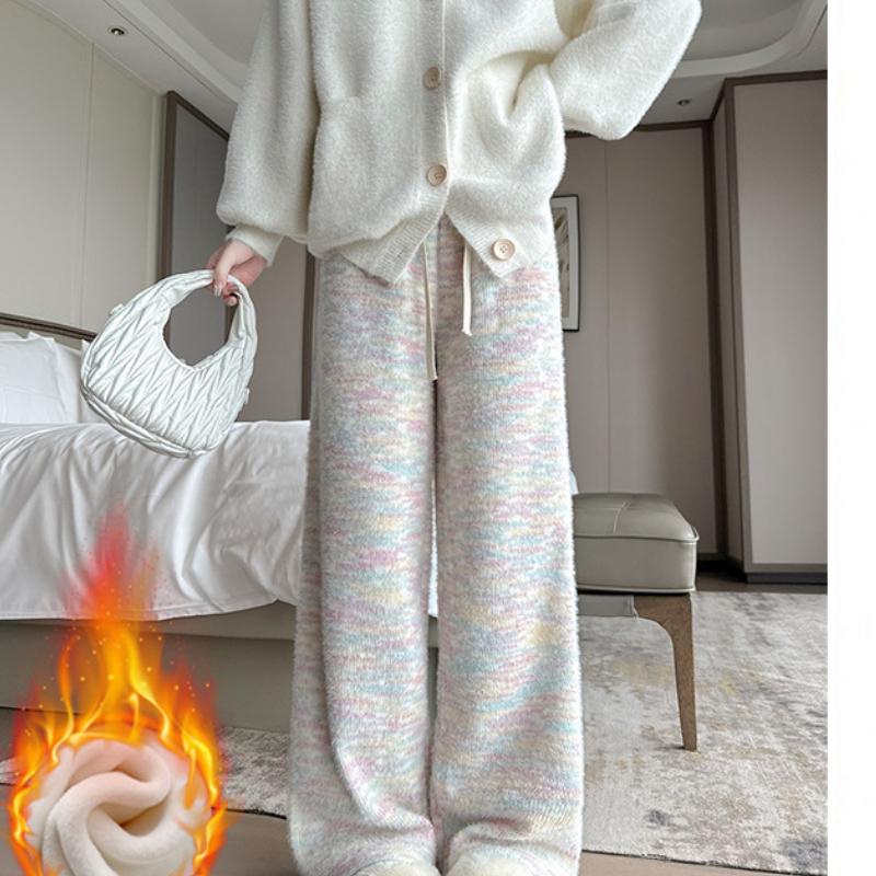 Women's Autumn and Winter New Style Pants for Women's High Waist Soft Glutinous Straight Trousers Loose Casual Wide-leg Pants
