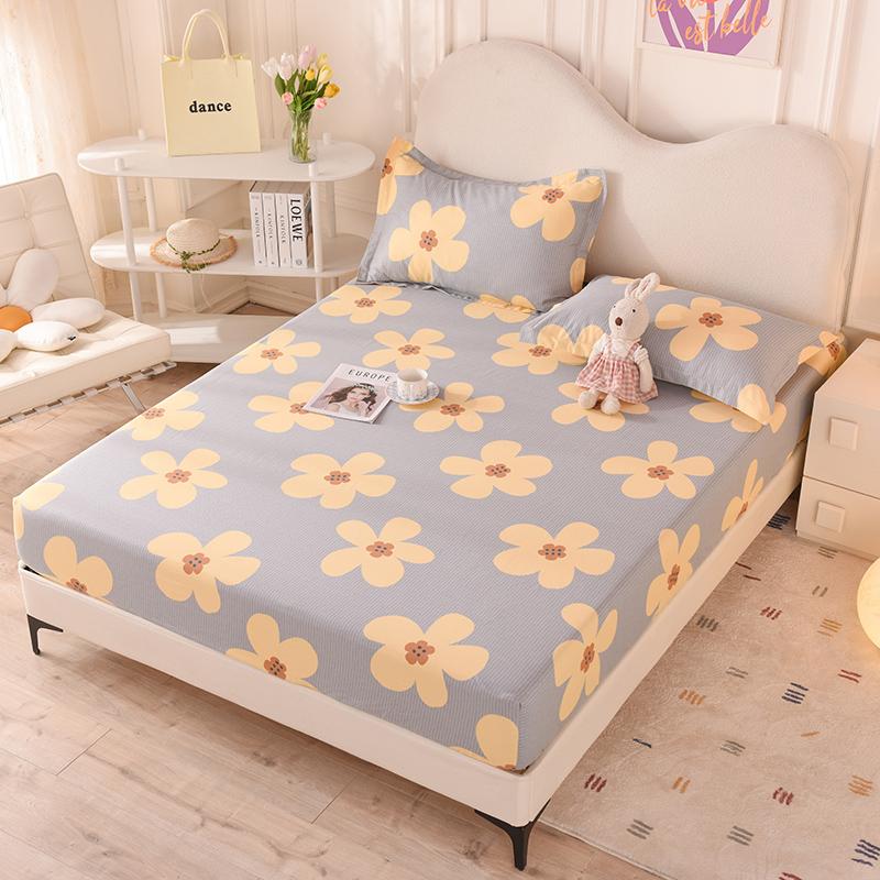 Cartoon Bedspread Mattress Cover All-around Elastic Band Bed Sheet (Without Pillowcase)