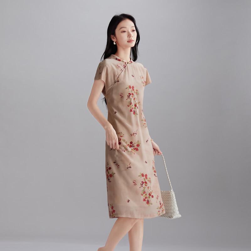SOFSIL 2026 Summer New Chinese Style Silk Dress