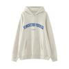 Women Vintage Oversize Grey Hoodie Sweatshirt Casual Streetwear Long Sleeve Letter Print Warm Baggy Clothing