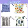 Asenappy Waterproof Baby Diaper Bag With Double Zipper Digital Print 30x36cm