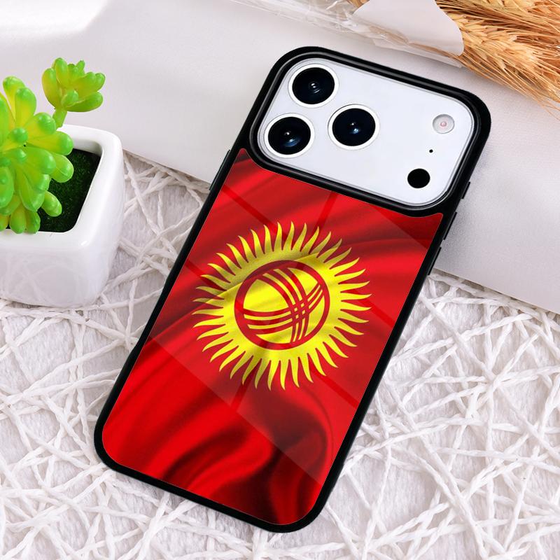 Kyrgyzstan Flag Phone Case for iPhone 17 Air 16 15 11 12 14 13 Pro Max Shockproof Cover