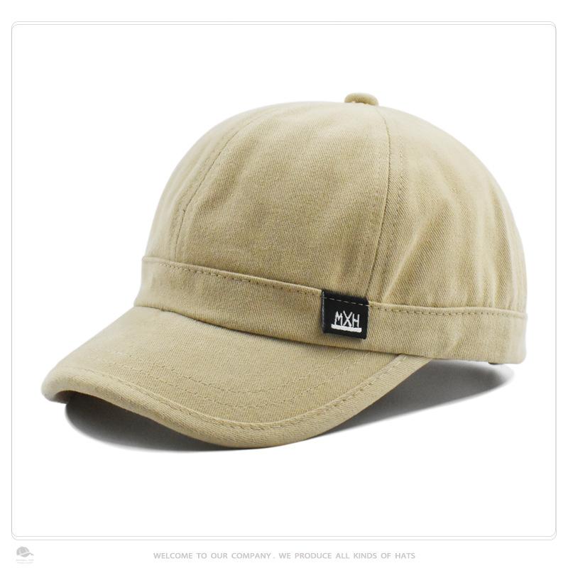 Casquette de Baseball Réglable Simple Couleur Unie Visière Courte Chapeau Papa Protection Solaire Extérieure Visière Sportive Gorras