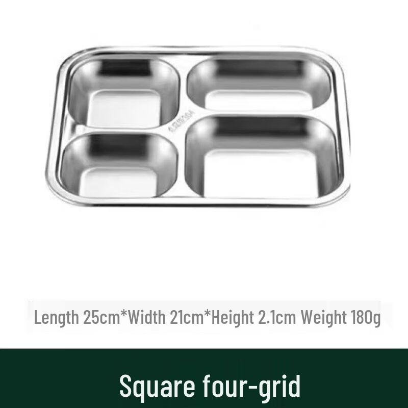 304 Stainless Steel Partitioned Meal Plate
