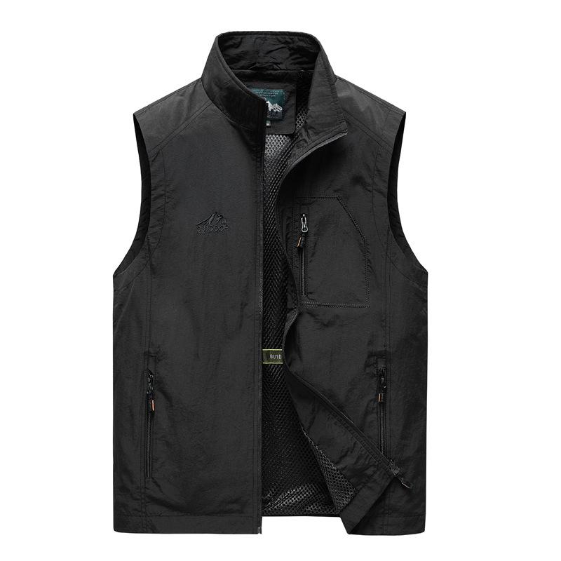Gilet Estivo Nuovo da Uomo Casual Largo Multi-tasche Gilet Gilet Taglia Grande Giacca Gilet Uomo