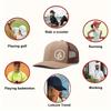 2Pcs Men Women Embroidery Flat Brim Sun Hat Eagle Pendant Necklace Set Fashion Leisure Sports Baseball Cap Couple Hip Hop Cap