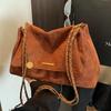 Draagzak met grote capaciteit, Pendeltas met ketting over één schouder, Casual retro crossbodytas over één schouder
