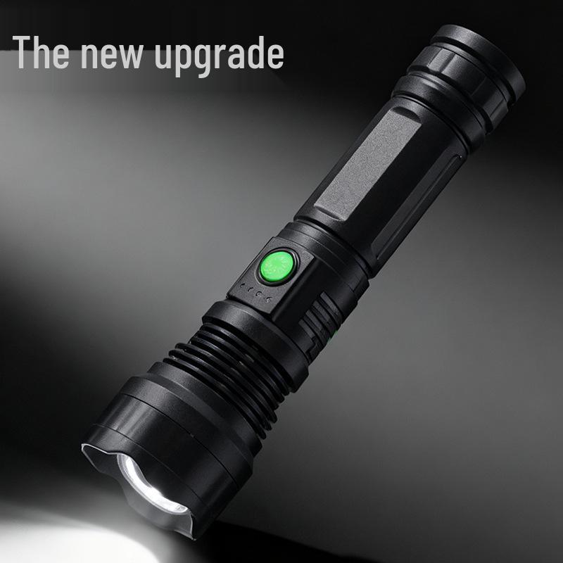 Portable High-Intensity LED Flashlight for Outdoor Camping and Patrol