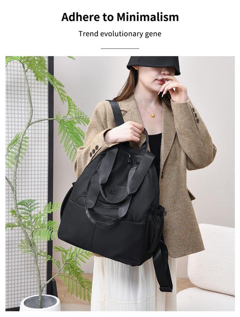 2026 Women's Nylon Backpack - Double Shoulder College & Travel Bag