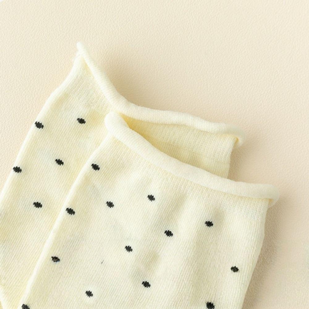 Dots Two Toe Tube Socks Cotton Mid-calf Socks Breathable Separate Toe Socks for 2Pairs Girl