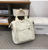 Schoolbag New Canvas Student School Bag Large Capacity Casual Versatile High School Student Handheld Backpack Personalized Washed Canvas Bag