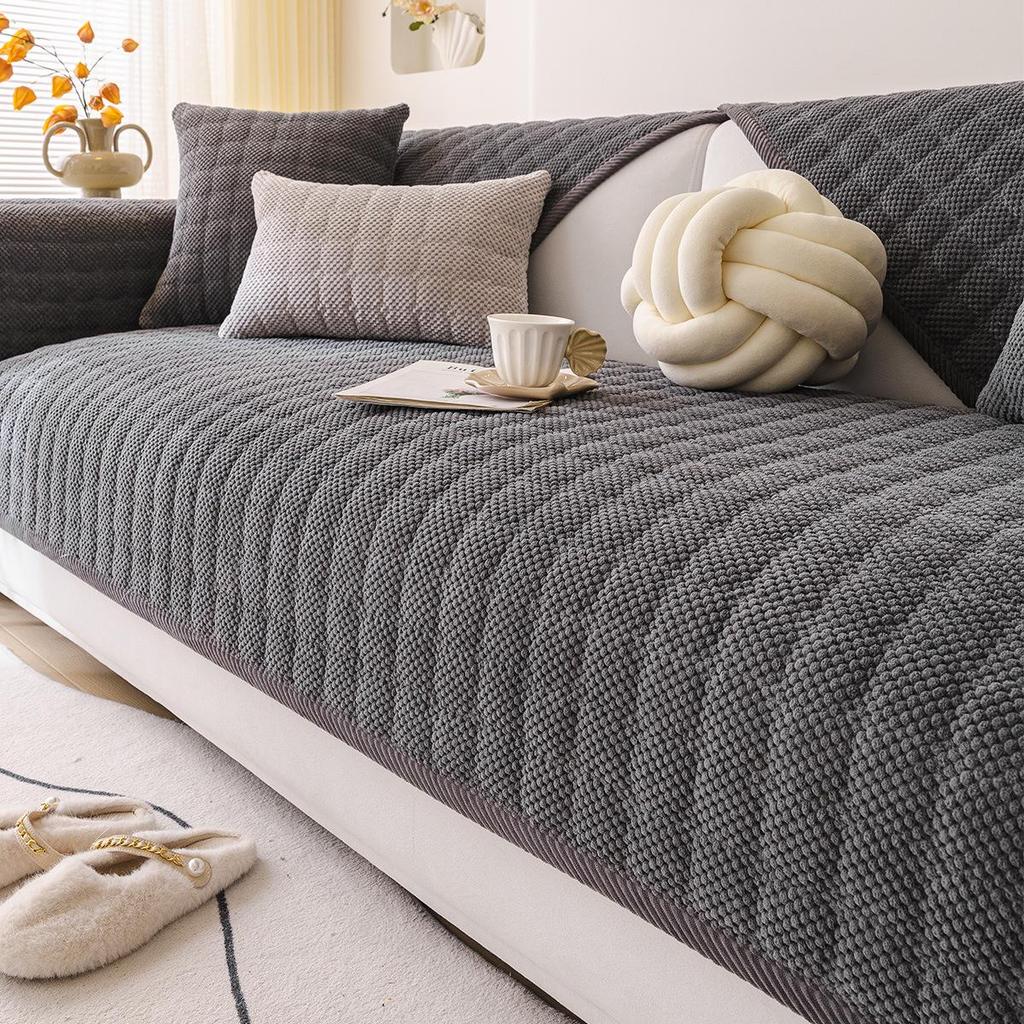 Universal Corduroy Sofa Cushion, Non-slip Autumn/Winter Cover, 2025 Simple Design