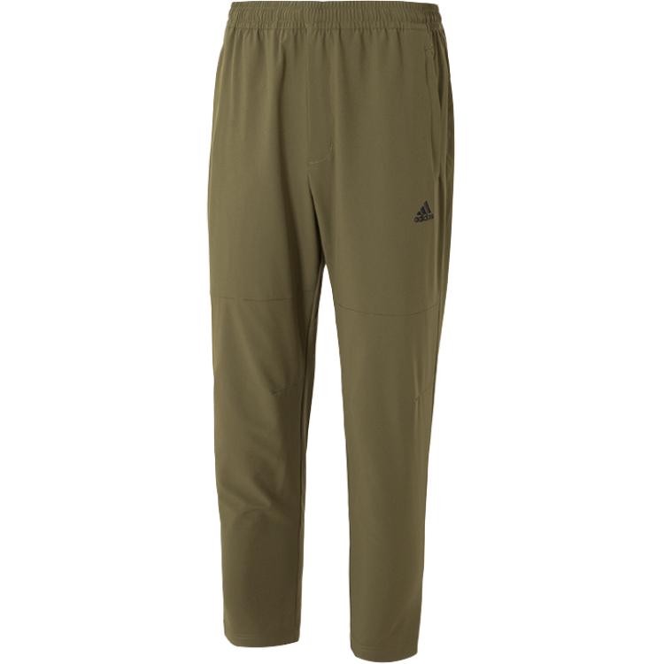 Adidas SS25 Training Comfortable Breathable Stylish Knitted Sports Pants Men Bottoms Olive-Green JN4351