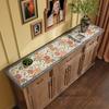 Leather TV Stand Mat, Waterproof and Oil-Resistant No-Wash Tablecloth, Dust-Proof Cover, Vintage Shoe Cabinet Countertop Protector