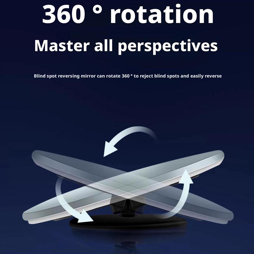  2pcs Car Rear View Mirror Full Vision 360 Degree Waterproof Rearview Wide Auto Blind Par G1B1