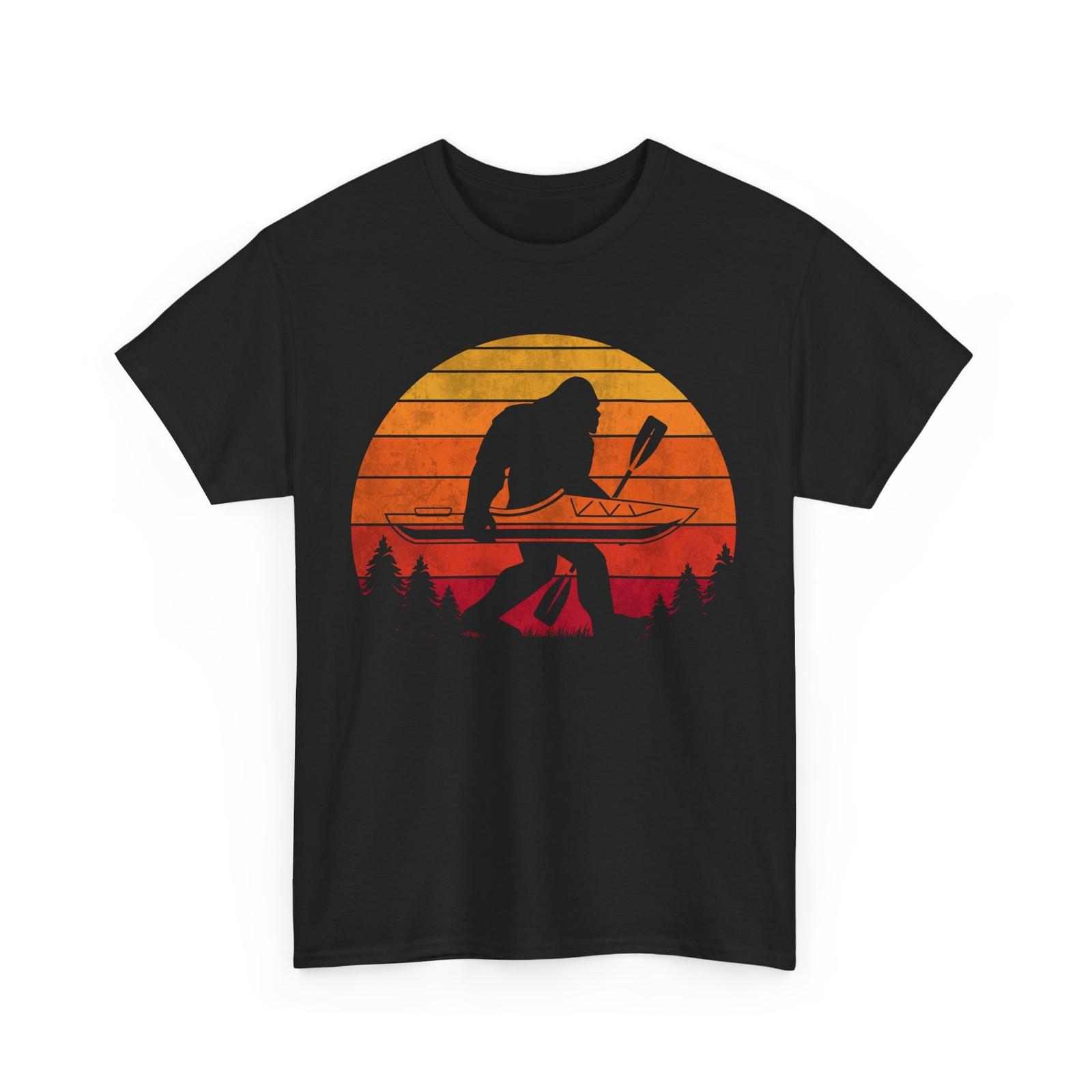 Bigfoot Kayaker T-Shirt, Kayaking Kayak Lovers Paddling Women Men Funny Shirt XXXL