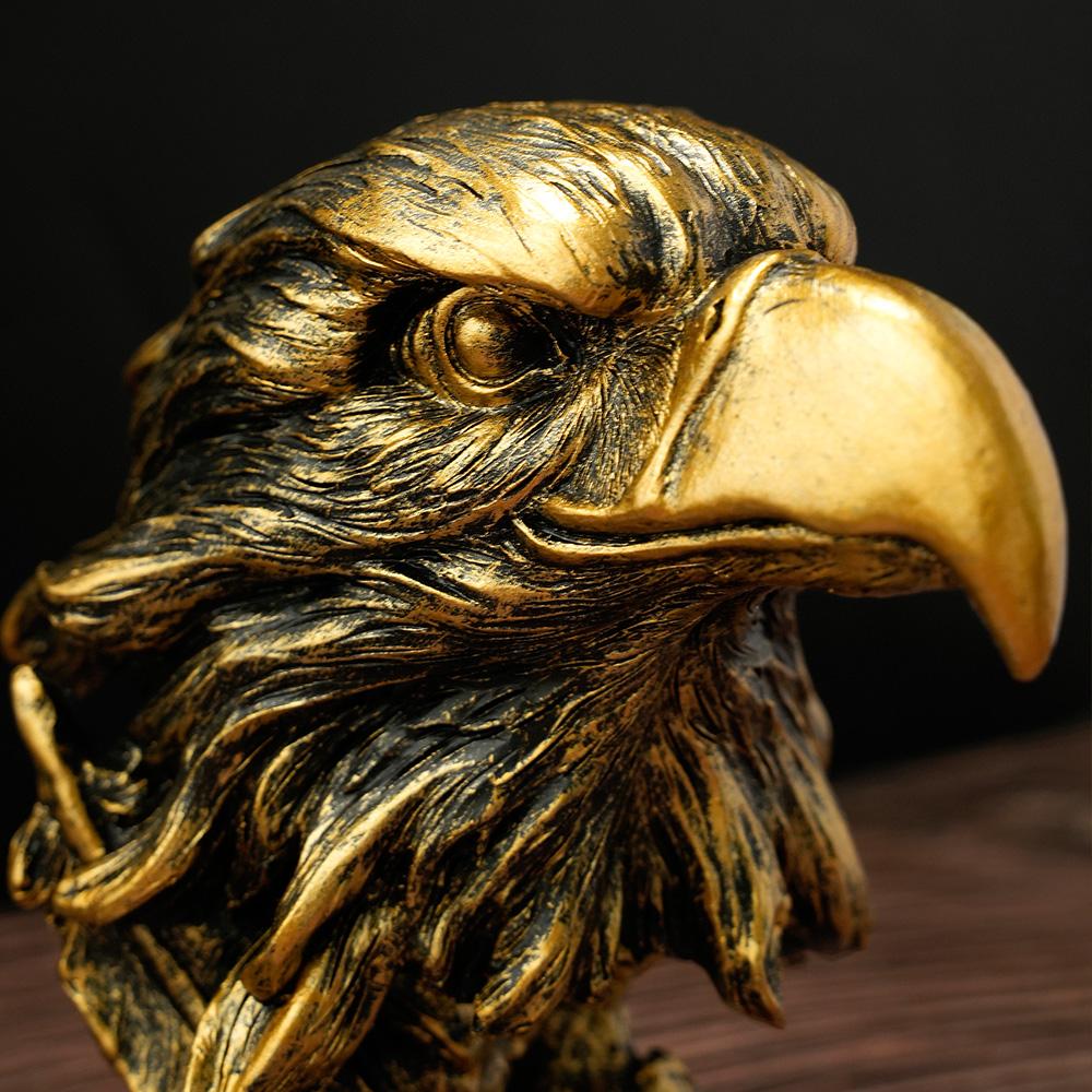 1 PCS Eagle Head Ornament Animal Decoration Ornament Resin Crafts Home Decoration Resin Ornament