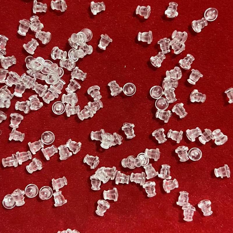 Accesorios para pendientes de joyería hechos a mano: Tapones para los oídos de silicona ecológicos y pendientes de plástico transparente antideslizantes y anticaídas.