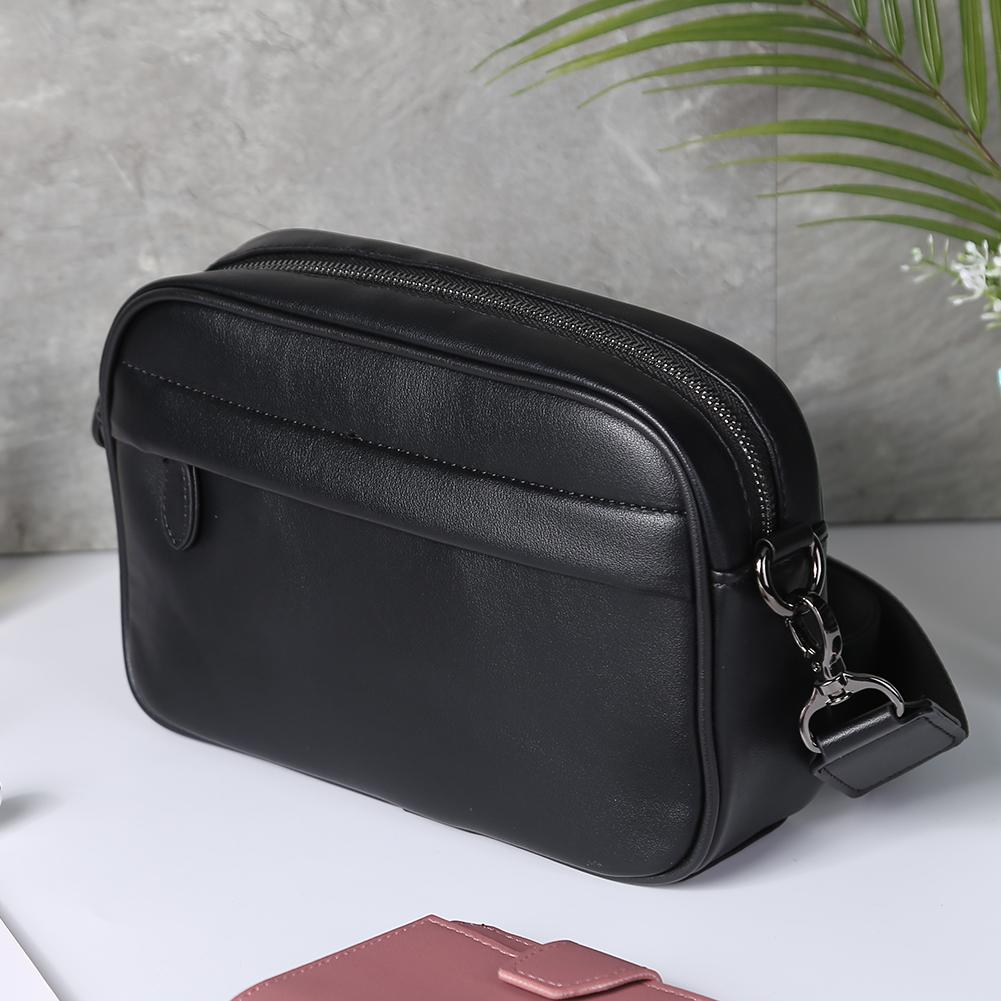 Casual Business Crossbody Satchel Classic Pattern Shoulder Messenger Bag Wide Strap Small Square for Travel Work Male Sling Bags
