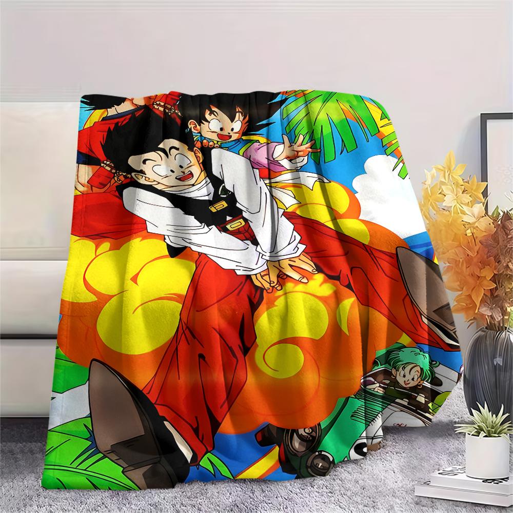 Dragon Ball Characters Print Flannel Blanket,High Quality Comfortable for All Seasons,Home Decor,Warmth and Comfort,Perfect for Christmas Gifts