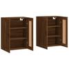 Wall Cabinets 2 Pcs Brown Oak Effect Particleboard