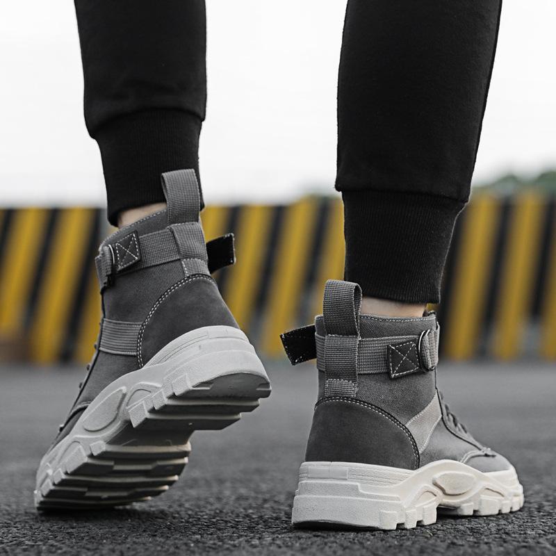 Ins Martin Boots 22 Spring and Autumn High-top Board Shoes British Breathable Canvas Boots