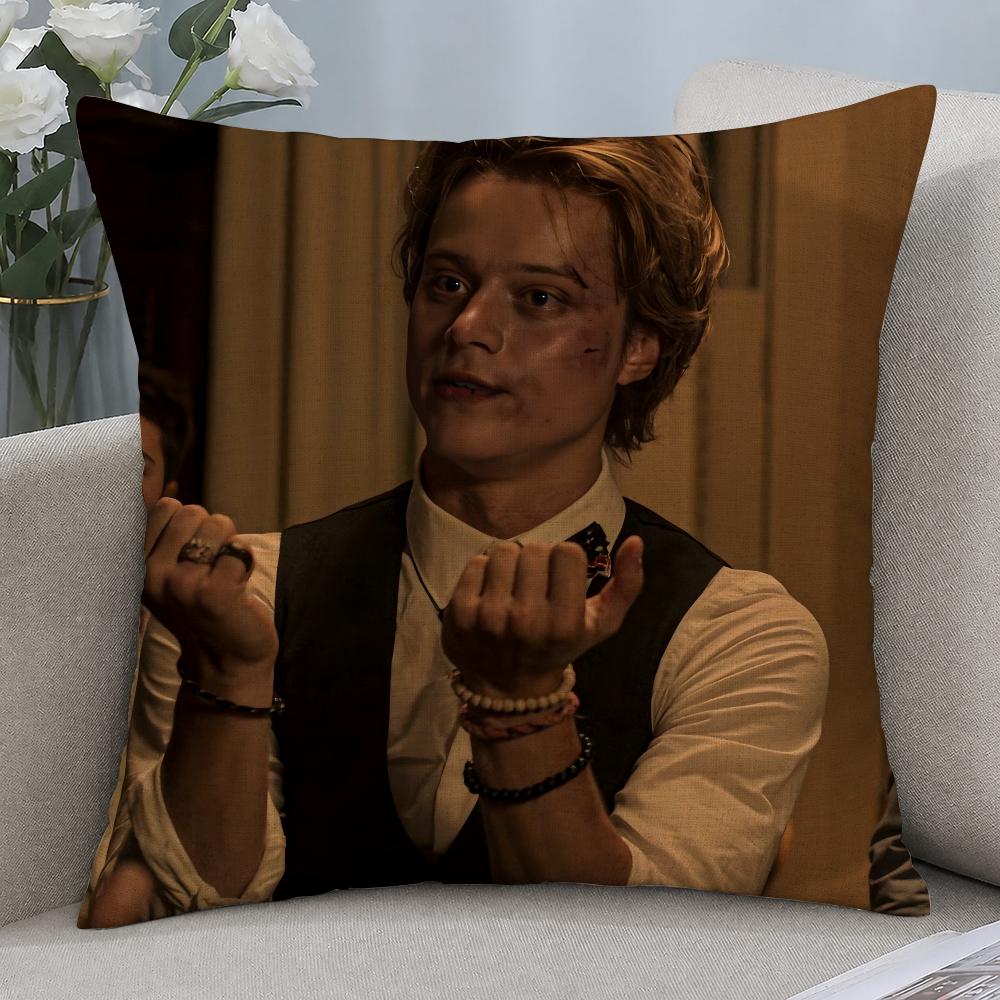 Actor Rudy Pankow JJ Maybank Cushion Cover Cushion Covers Natural Linen Breathable Sofa Bedroom Decor Pillowcase