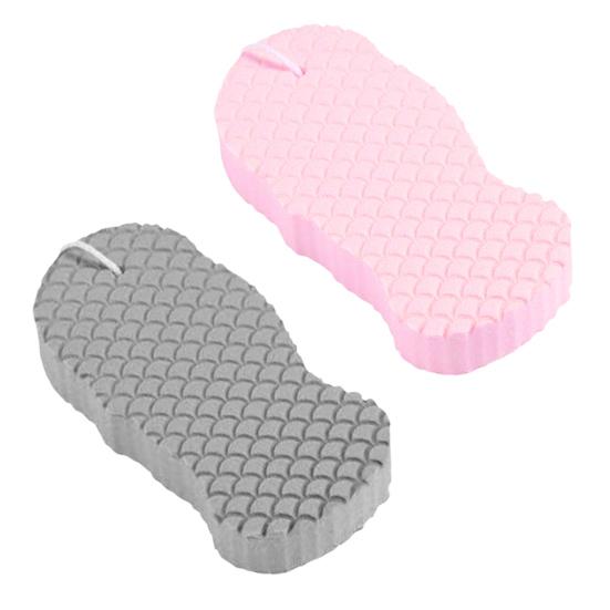 2/4 ks 3D Ultra měkká exfoliační koupelová houba tělová mycí houba ženy muži opakovaně použitelná koupelová houba se šňůrkou