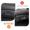 Real Carbon Fiber Door Handle Bowl Cover Trim Decals For Ford Mustang 2015-