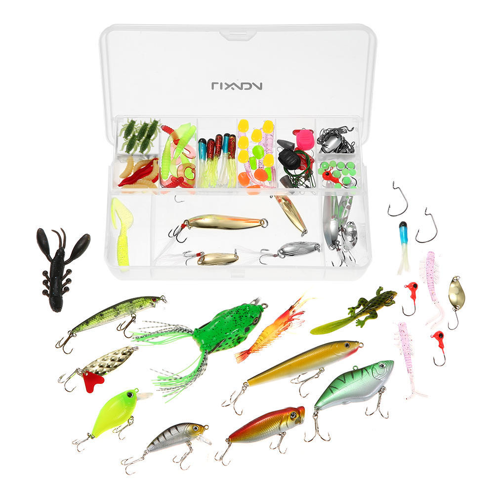Hot 5pcs Metal VIB Fishing Lures Bass Spoon Crank Bait Saltwater Tackle Hook Set