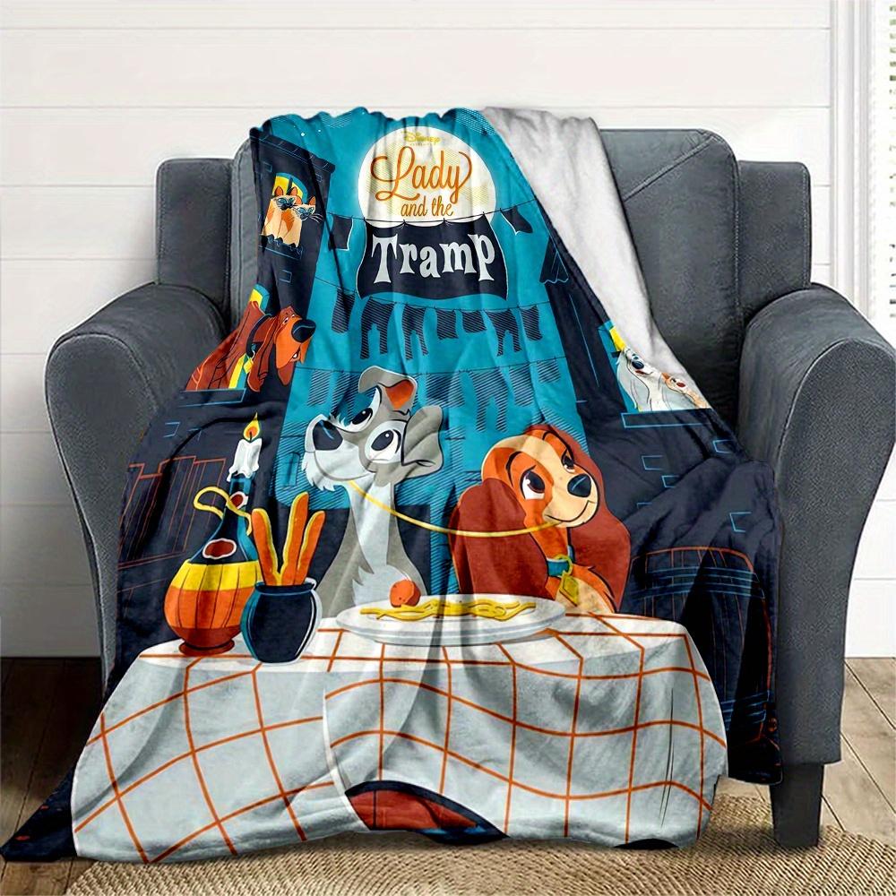 1pc, Disney Lady and the Tramp Blanket, Throw Blankets for Friend, Living Room, Travel, Camping