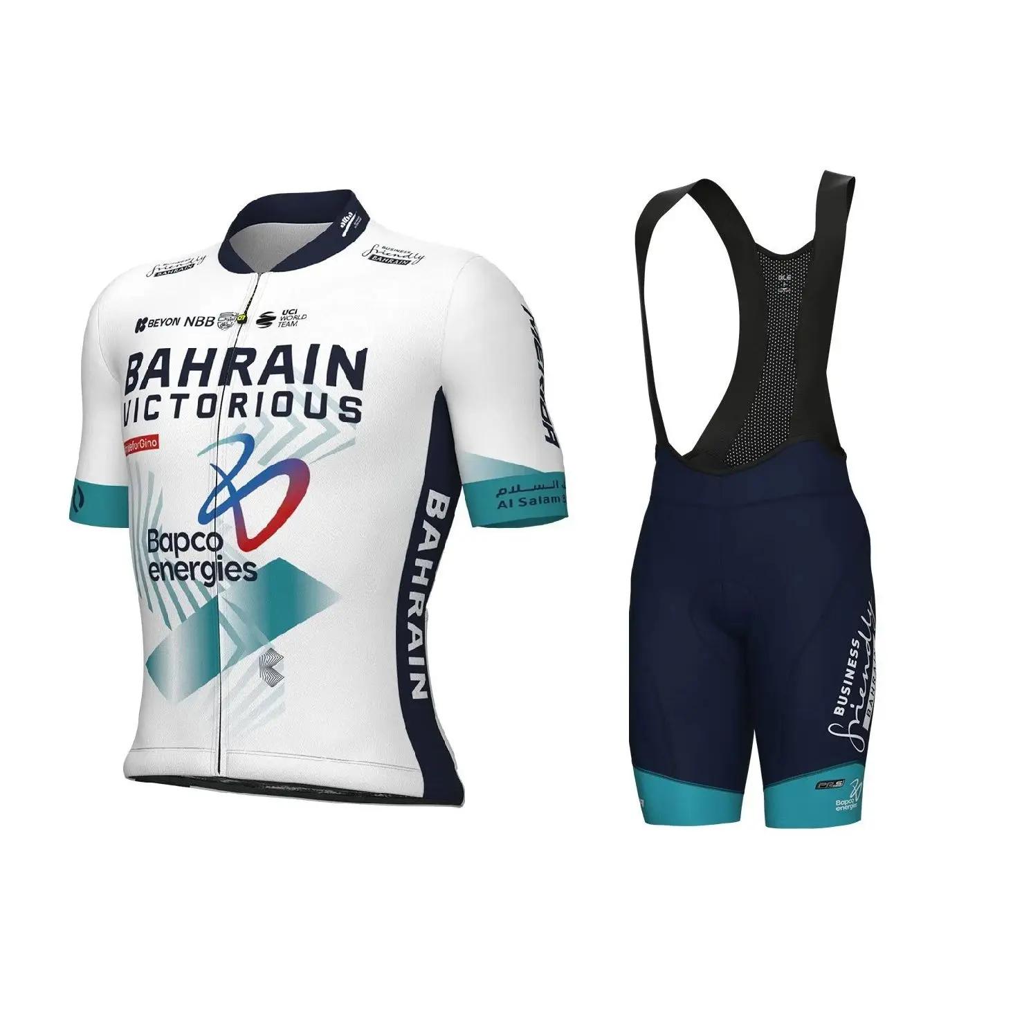 

2026 Summer Breathable Cycling Suit Set BAHRAIN VICTORIOUS TEAM SHORT SLEEVE CYCLING JERSEY SUMMER CYCLING WEAR ROPA CICLISMO+BIB SHORTS XS