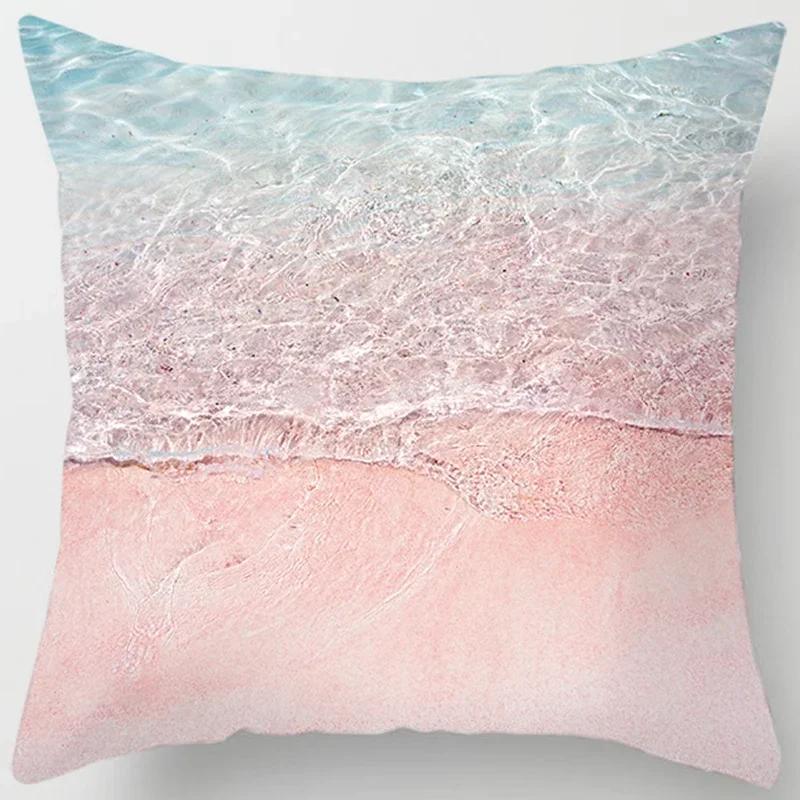 Pink Cute Love Printing Square Pillowcase, Home Decoration, Car Sofa Cushion
