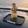 Grass Skirt Doll Dashboard Dancing Hawaiian Dancer Organizer Pad Heat Resistant AntiSlip Mat Strong