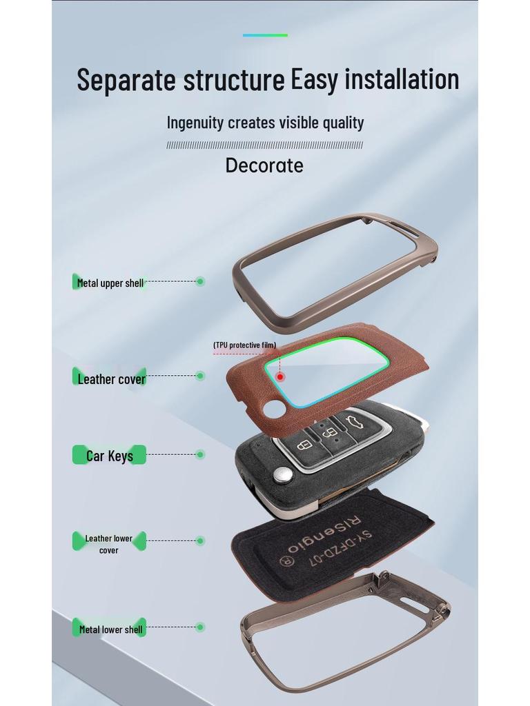 High-End Key Cover for Dongfeng Fengshen Models: AX7, AX3, AX4, AX5, A30, Fengdu MX5