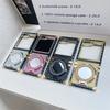 Verchromung Bling Glitzer Niedlich Mädchenhaft Handyhülle mit Spiegel Magnetischer Halter Für Samsung Galaxy Z Flip 6 5 4 3 5G Rückseite